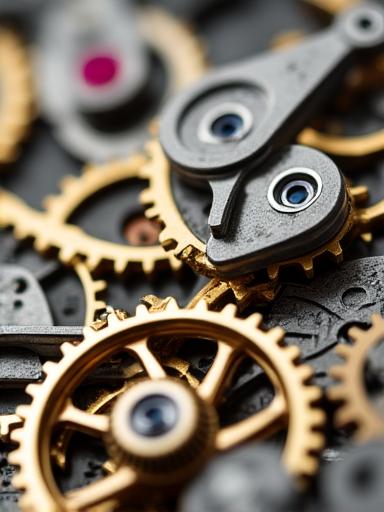 Metáfora de precisión y tiempo: engranajes de reloj en alta definición